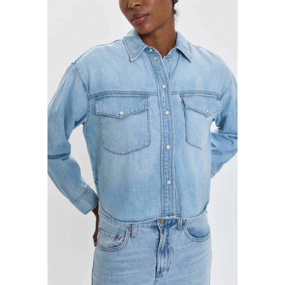 NEW PISTOLA sadie classic workwear shirt in repeat - Picture 6 of 8